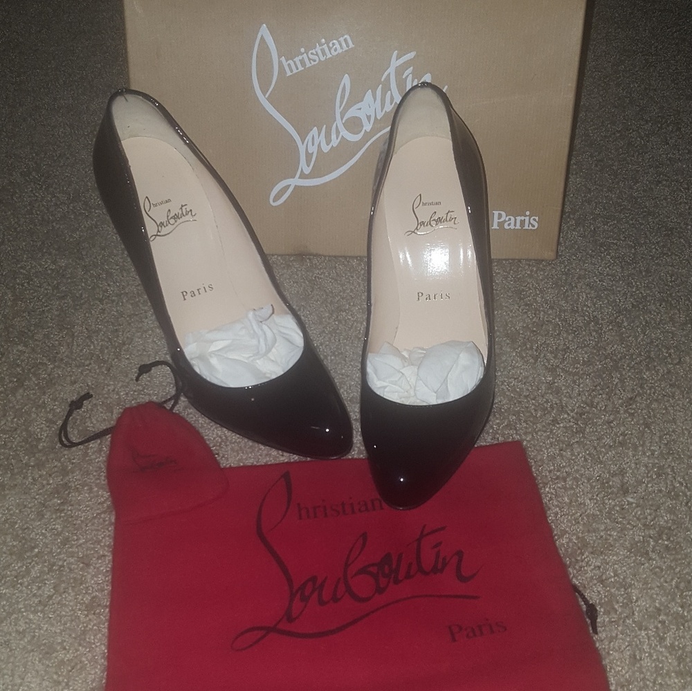 Christian Louboutin Black Patent Pumps
